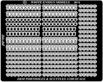 White Ensign Models PE 2008 KRIEGSMARINE PORTHOLES &amp; SCUTTLES 1/200