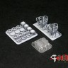 ЭВМ RS35214 Т-55, Т-62 ограды для фар и фары ФГ-125 с деталями из прозрачного полимера 1/35