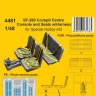 CMK 4481 SF-260 Cockpit Centre Console&Seats w/Harness 1/48