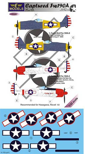 Lf Model C3287 Decals Captured Fw 190A - Part 3 1/32