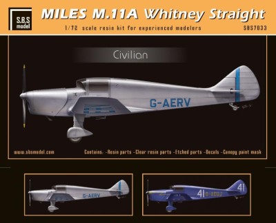 Sbs Model M7033 Miles M.11A Whitney Straight Civilian (resin) 1/72