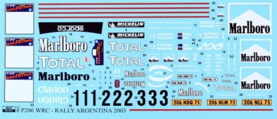 Reji Model 062 Peugeot 206 WRC Rally Argentina 2003 1/24