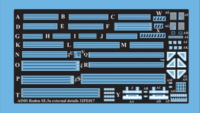 Aims AIMS32PE17 Royal_Aircraft_Factory S.E.5A Exterior Details (designed to be used with Roden kits) 1/32