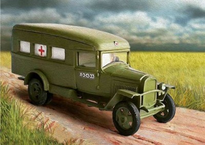 Zebrano 72081 Санитарный автомобиль ГАЗ-55 (1942) 1/72