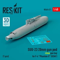 Reskit 48471 SUU-23 20mm gun pod (close gun bay) 1/48