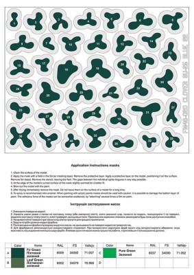 Foxbot Decals FM48020 Sukhoi Su-25 'Blue 22' (Former 02), Ukranian Air Forces, Green Clover camouflage KP, Revell kits 1/48