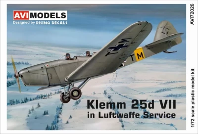 Avi Models 72026 Klemm 25d VII in Luftwaffe Service (4x camo) 1/72