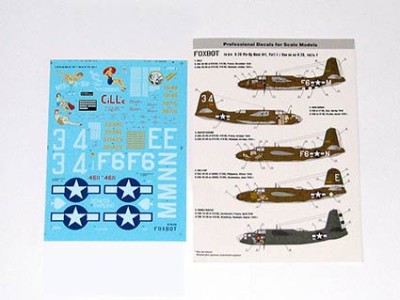 Foxbot Decals FBOT48019A Douglas A-20 Boston &quot;Pin-Up Nose Art&quot; Part # 1 (Stencils not included) 1/48