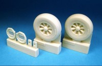 Barracuda Studios BCR32121 (Ltd) Vought F4U Corsair, Grumman F6F Hellcat Wheels - Stamped Hub 1/32