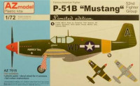 AZ Model 75015 P-51B 'Mustang' 52nd FIGHTER GROUP (3x camo) 1/72