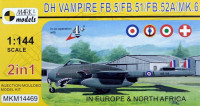 Mark 1 Models MKM-14469 DH Vampire FB.5 'Europe & N.Africa' (2-in-1) 1/144