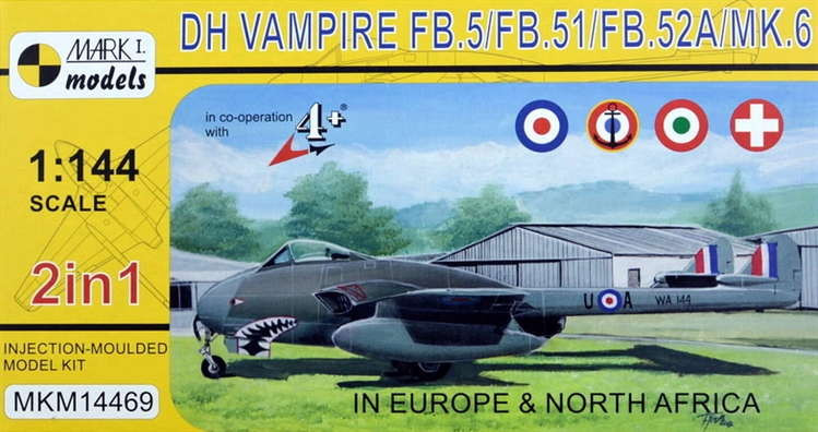 Mark 1 Models MKM-14469 DH Vampire FB.5 'Europe & N.Africa' (2-in-1) 1/144