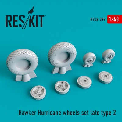 Reskit RS48-0289 Hawker Hurricane wheels set late type 2 Airfix, Tamiya, Italeri 1/48