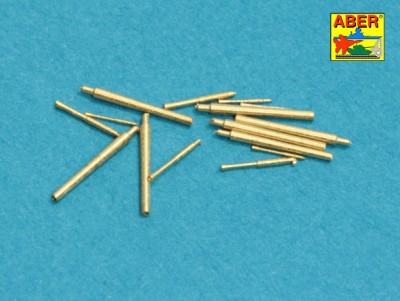 Aber 350L-75 Barrels set for Japanese Light Cruiser like: IJN Abukama; IJN Isuzu; IJN Kinu; IJN Nagara; IJN Natori; IJN Yura -140mm x 7, 25mm x 4, 13mm x 4 Universal set (designed to be used with Aoshima, Fujimi, Hasegawa, Pit Road, Tamiya and Trumpeter k