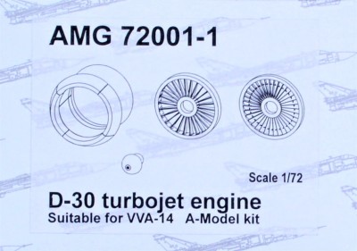 Amigo Models AМG 72001-1 D-30 turbojet engine for VVA-14 (AMOD) 1/72