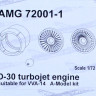 Amigo Models AMG 72001-1 D-30 turbojet engine for VVA-14 (AMOD) 1/72