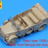 Aber 35G38 Grilles for Steyr Type 1500A/01 Command car (designed to be used with Tamiya kits) 1/35