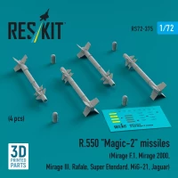 Reskit 72375 R.550 'Magic-2' missiles (4 pcs.) 1/72