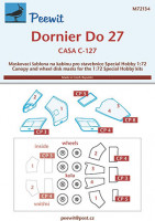 Peewit PW-M72134 1/72 Canopy mask Dornier Do-27/C-127 (SP.HOBBY)