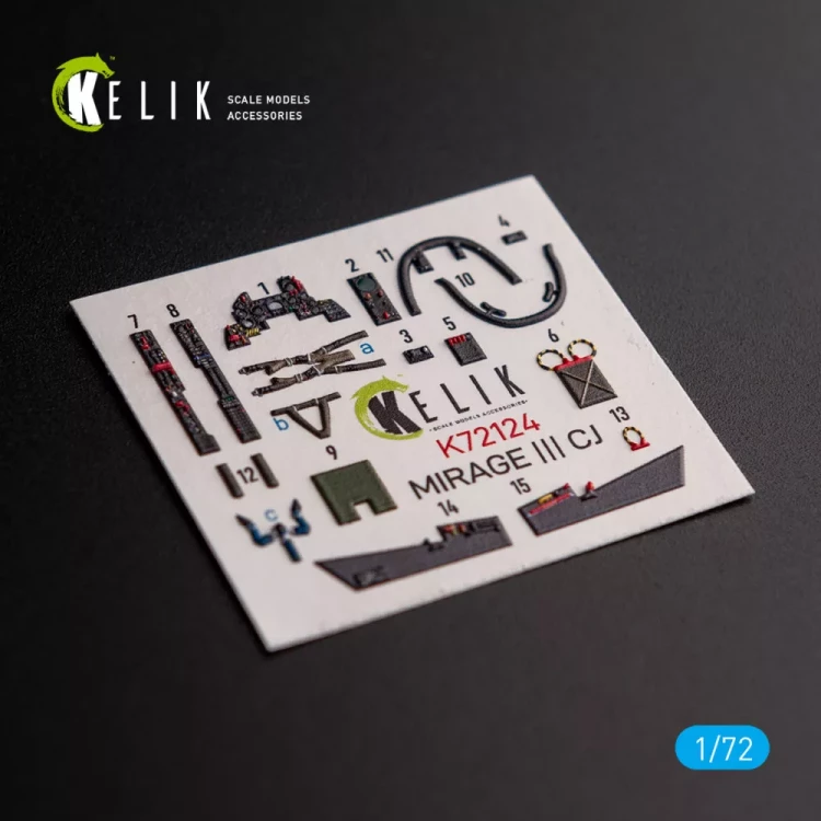 Reskit K72124 MIRAGE III CJ interior 3D (SP.HOB.) 1/72