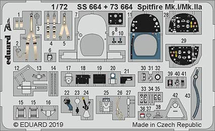 Eduard SS664 1/72 Spitfire Mk.I/Mk.IIa (AIRF)