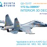 Quinta studio QD+72177 Su-30MKK (Trumpeter) 3D Декаль интерьера кабины 1/72