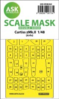 Art Scale 200-M48263 Curtiss Tomahawk Mk.II canopy frame paint mask (inside and outside) 1/48