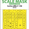 Art Scale 200-M48263 Curtiss Tomahawk Mk.II canopy frame paint mask (inside and outside) 1/48