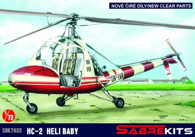 Sabre Kits SBK7032 HC-2 Heli Baby ex-AZ Model, new I-M canopy, new (3D-Printed) resin parts, new decals 1/72