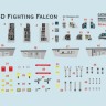 Print Scale 3D48012 Instrumental panel Lockheed-Martin F-16D Fighting Falcon (designed to be used with Hasegawa kits) 1/48
