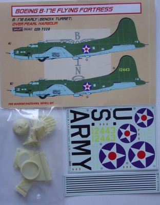Kora Model CSD7228 Boeing B-17E Detail set&amp;decal (US Army) I. 1/72