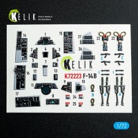 Reskit K72223 F-14B Tomcat - interior 3D (ACAD) 1/72