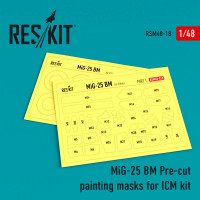 Reskit RSM48-0018 MiG-25 BM Pre-cut painting masks for ICM kit Icm 1/48