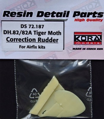 Kora Model DS72187 DH.82/82A Tiger Moth Correction Rudder (AIRF) 1/72