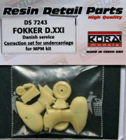 Kora Model DS7243 Fokker D.XXI Undercarriage Set - Danish (MPM) 1/72