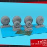 Armory ARAW72356 Boeing B-29 Superfortress early production wheels with weighted tyres type "c" 1/72