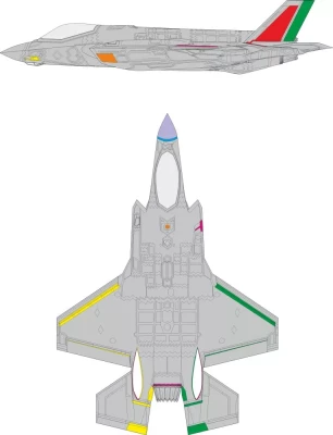 Eduard EX1157 Mask F-35A RAM coating late (ITALERI) 1/48