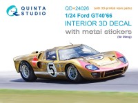 Quinta studio QD+24026 Ford GT40 Mark II '66 (Meng) (с 3D-печатными деталями и металстикерами) 1/24