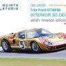 Quinta studio QD+24026 Ford GT40 Mark II '66 (Meng) (с 3D-печатными деталями и металстикерами) 1/24
