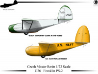 CZECHMASTER CMRG72026 1/72 Franklin PS-2 Primary Glider - two versions