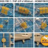 KV Models 72826 FM-1 / F4F-4 / F4F-3 Wildcat (HOBBY BOSS #80221, #80222, #80220, #80219) + маски на диски и колеса US 1/72