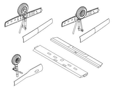 CMK 7092 P-38J lightning - undercarriage set for ACA 1/72