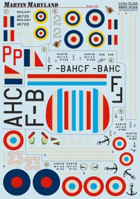Print Scale 72-205 Martin Maryland 1/72