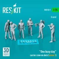 Reskit F35009 One busy day carrier crew on deck (scene 2) 1/35
