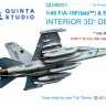 Quinta studio QD48051 F/A-18F late / EA-18G (для модели Hasegawa) 3D декаль интерьера кабины 1/48