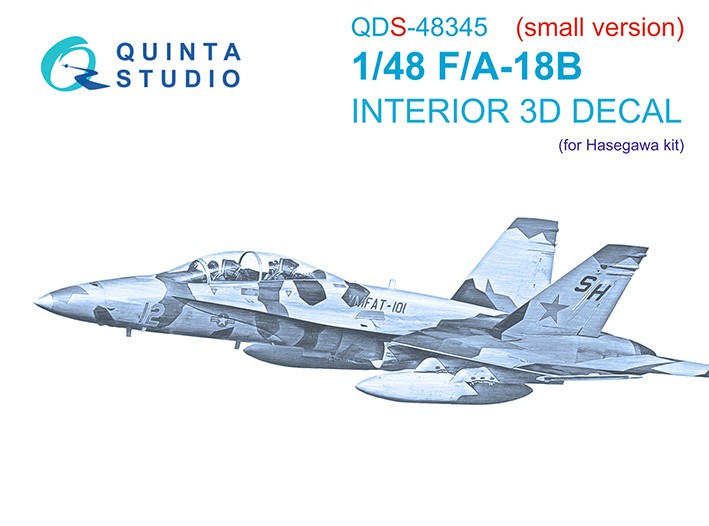 Quinta Studio QDS-48345 F/A-18B (Hasegawa) (Малая версия) 3D Декаль интерьера кабины 1/48