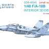 Quinta Studio QDS-48345 F/A-18B (Hasegawa) (Малая версия) 3D Декаль интерьера кабины 1/48