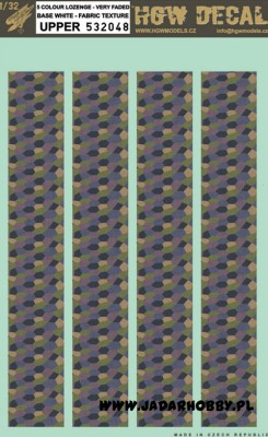 HGW 532048 5 Colour LOZENGE- BASE WHITE - VERY FADED - FABRIC TEXTURE - UPPER декаль 1/32
