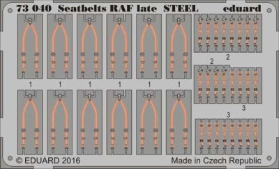 Eduard 73040 Seatbelts RAF late STEEL 1/72