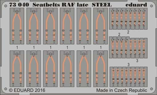 Eduard 73040 Seatbelts RAF late STEEL 1/72